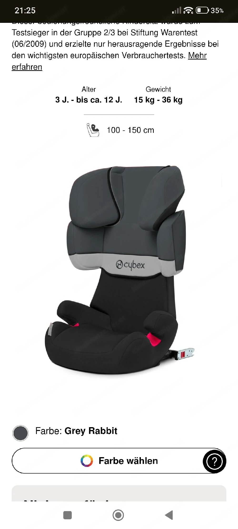 Cybex Kindersitz