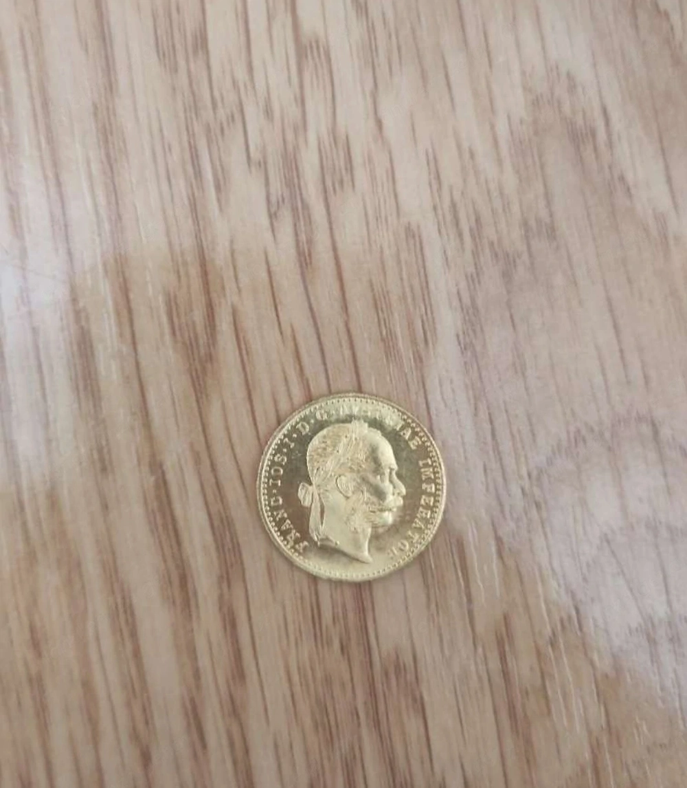 Historische Goldmünze - Dukat Franz Joseph I. Österreich