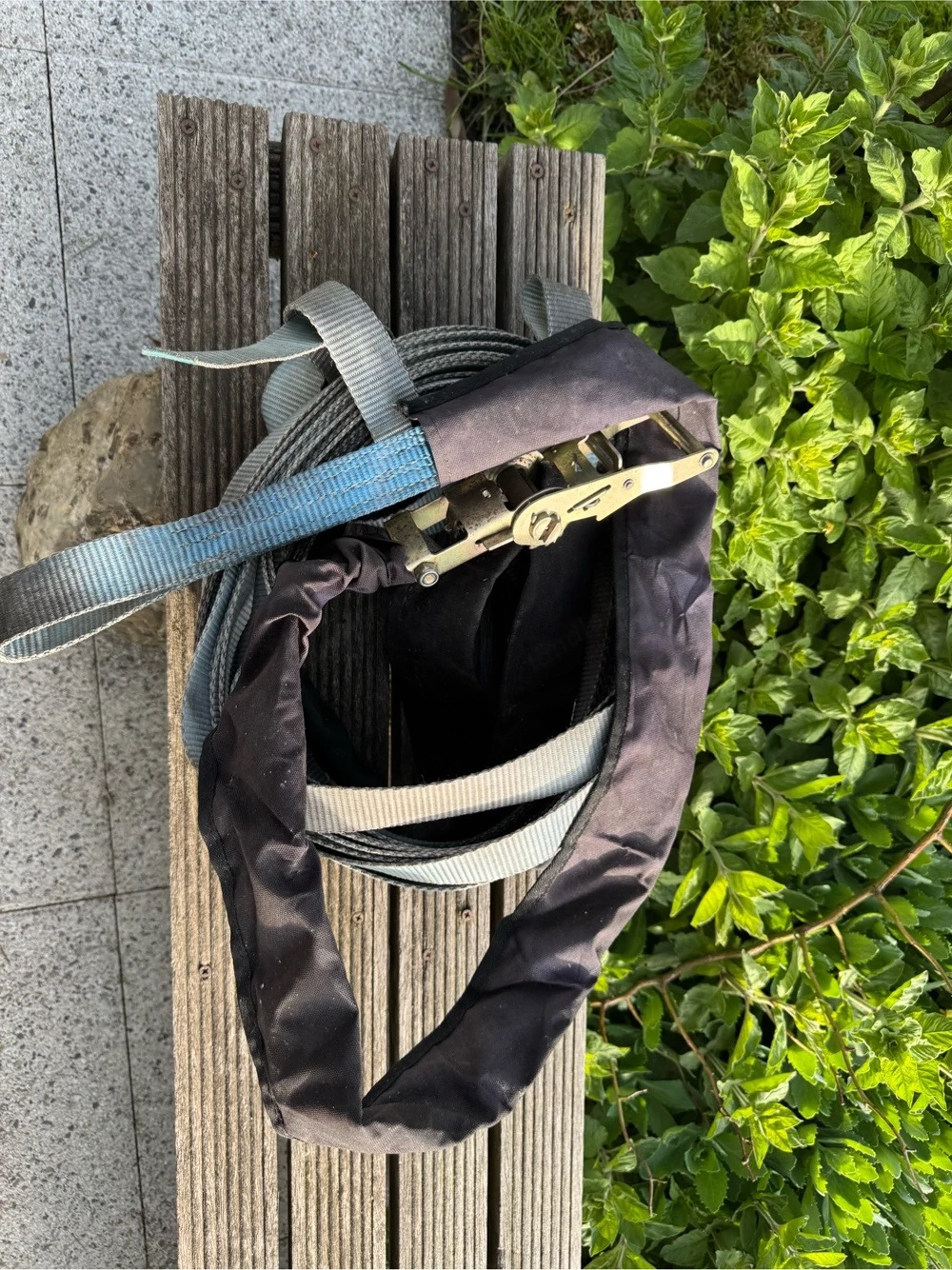 Slackline mit Verstärkung