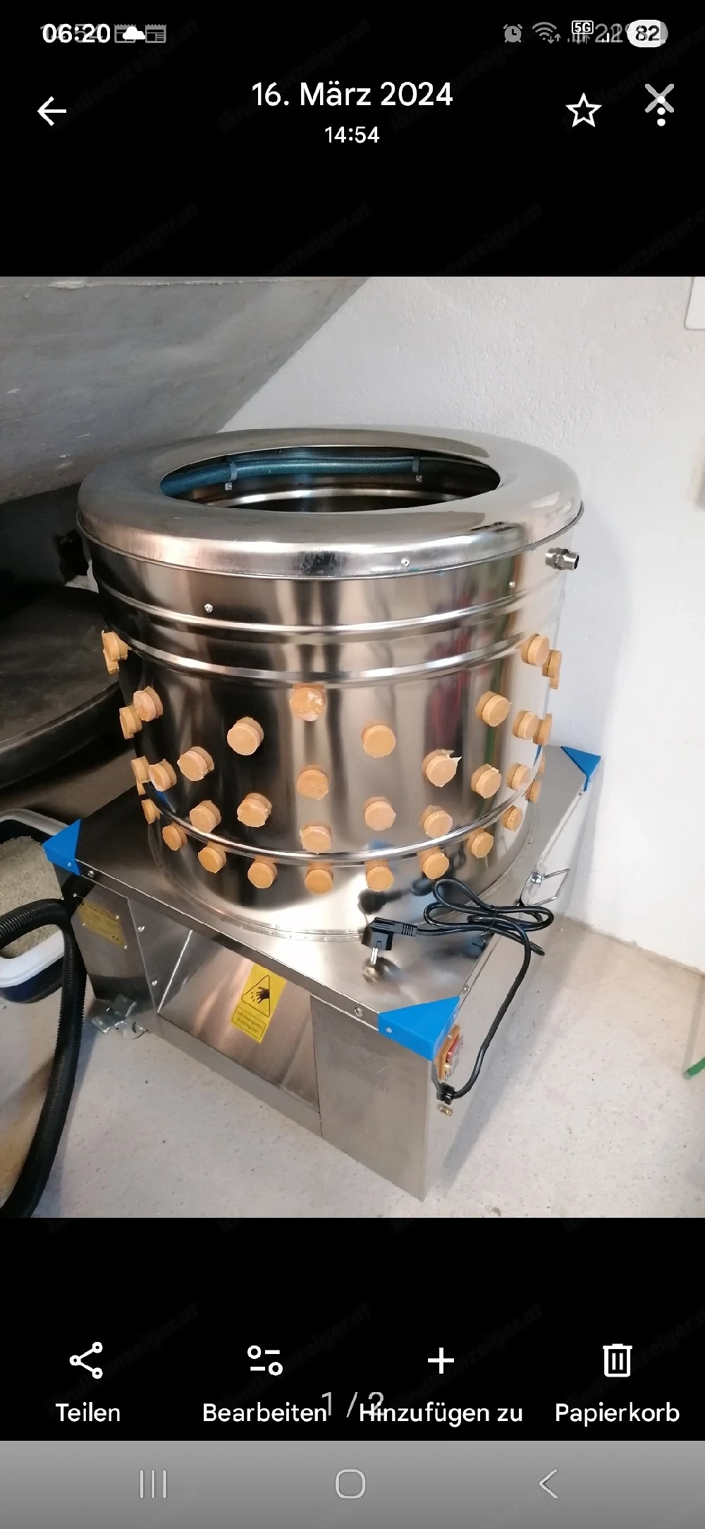 Geflügelrupfmaschine 