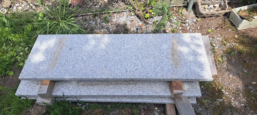 Granitplatten Mauerabdeckung 