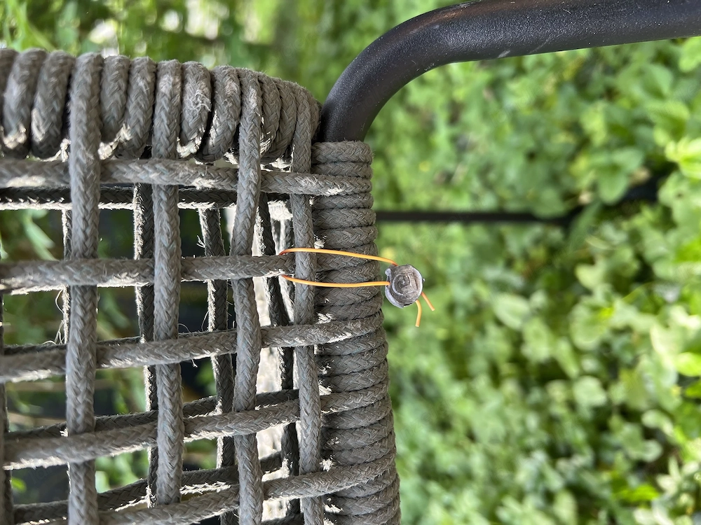 Gartensessel mit Gewebeüberzug