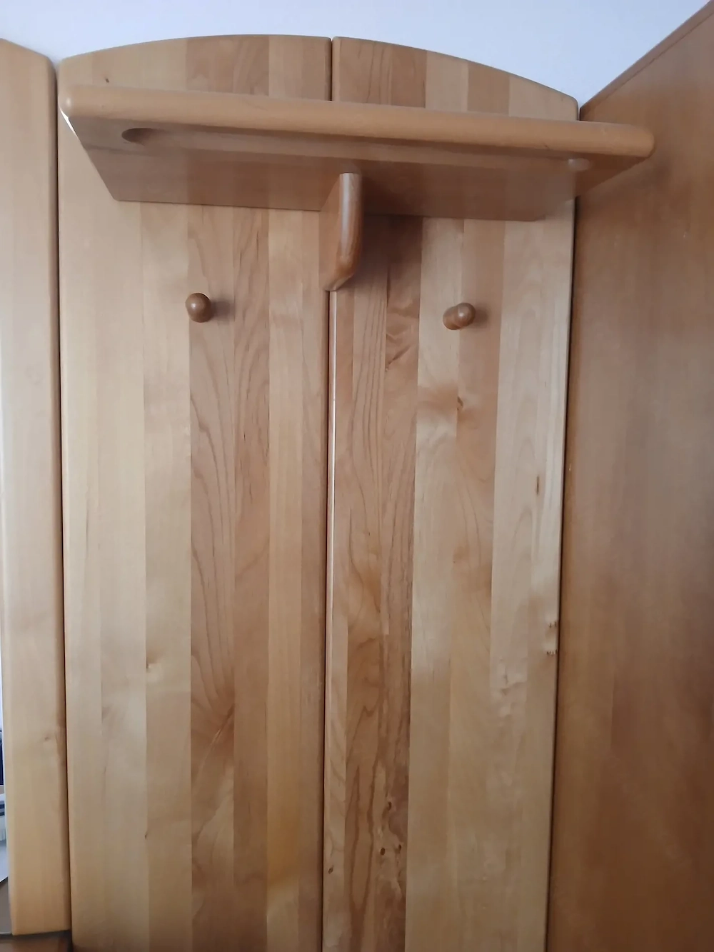 3-teilige Garderobe Vollholz mit Spiegel