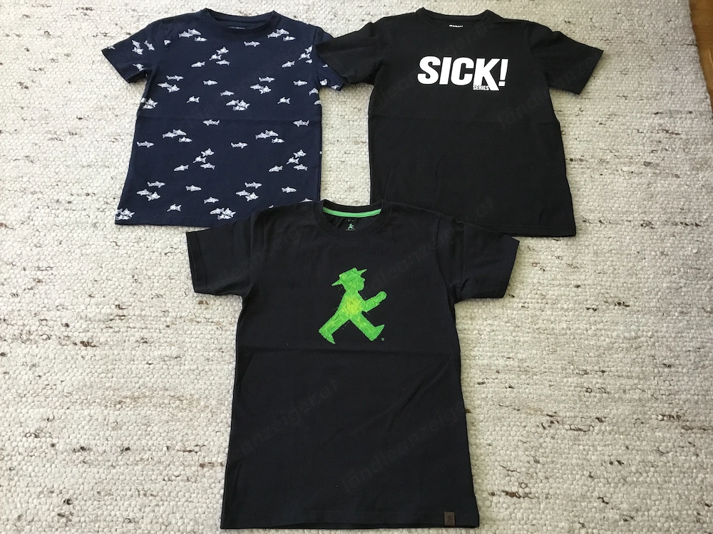 3 coole T-Shirts im Paket Gr. 152, neuwertig s.B+T