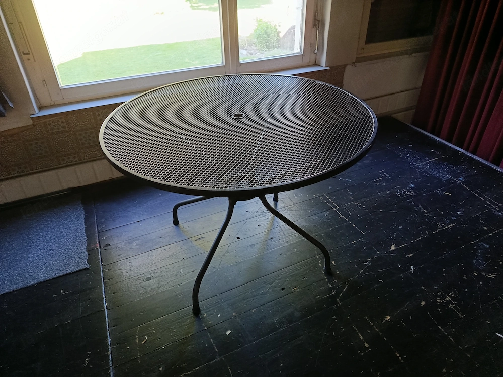 Garten Tisch, Stahl, Schwarz pulverbeschichtet