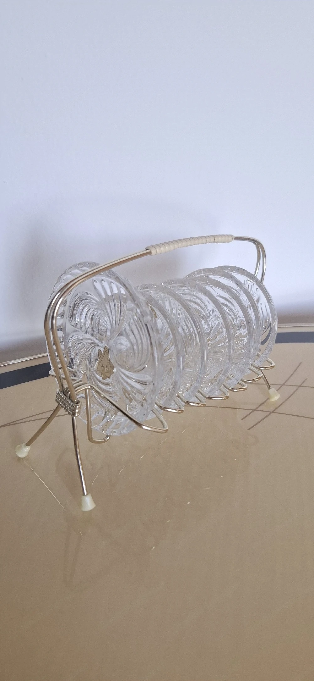 Vintage Kristall Untersetzer