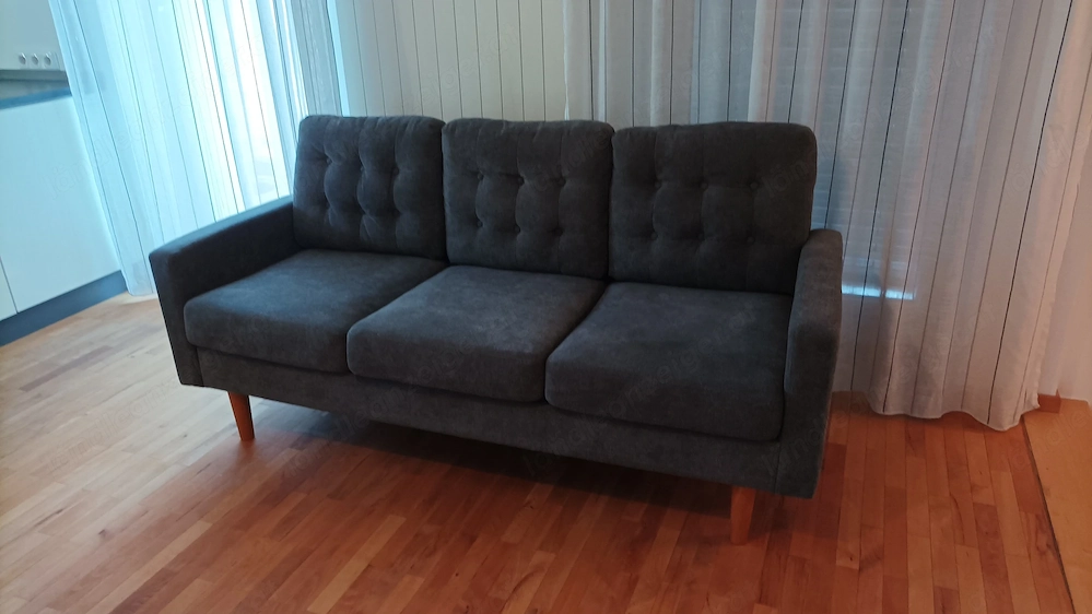 Sofa, 3- Sitzer, anthrazit