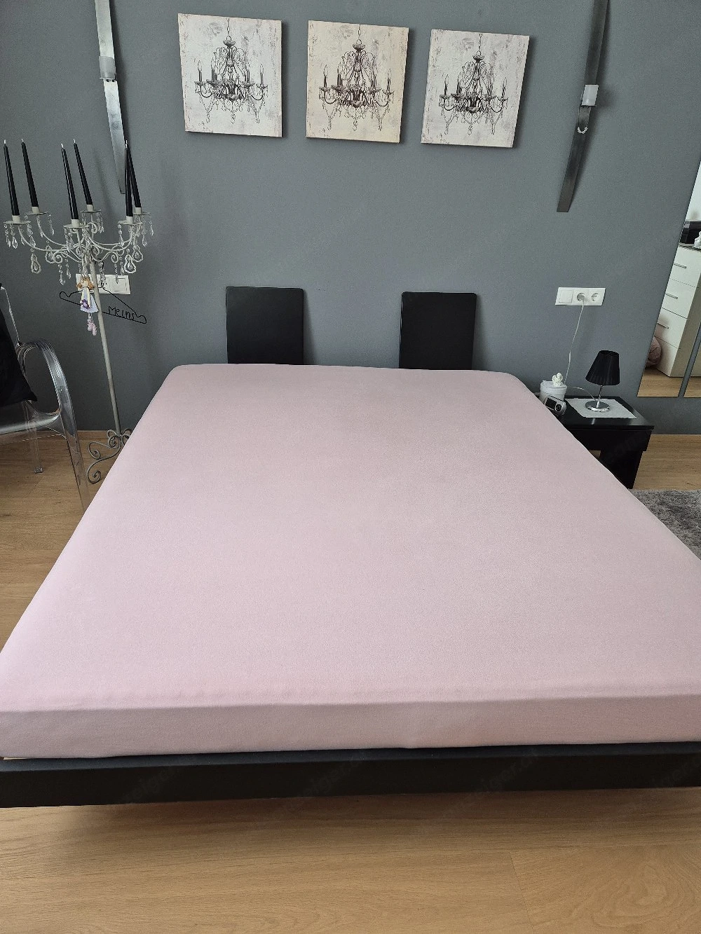 Bett 160 x 200 schwarz