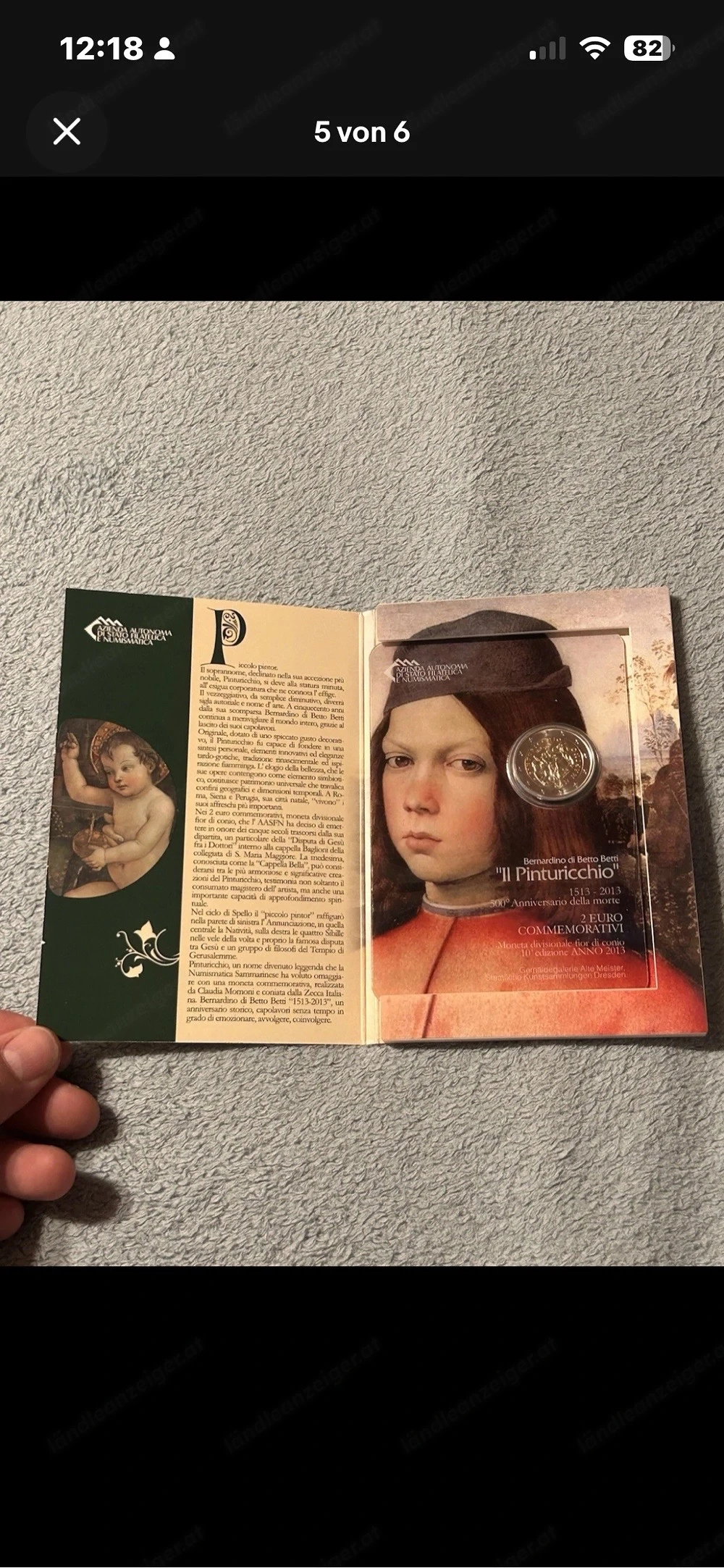 2 Euro San Marino 2013 - Pinturicchio - TOP Zustand im Original Folder OVP