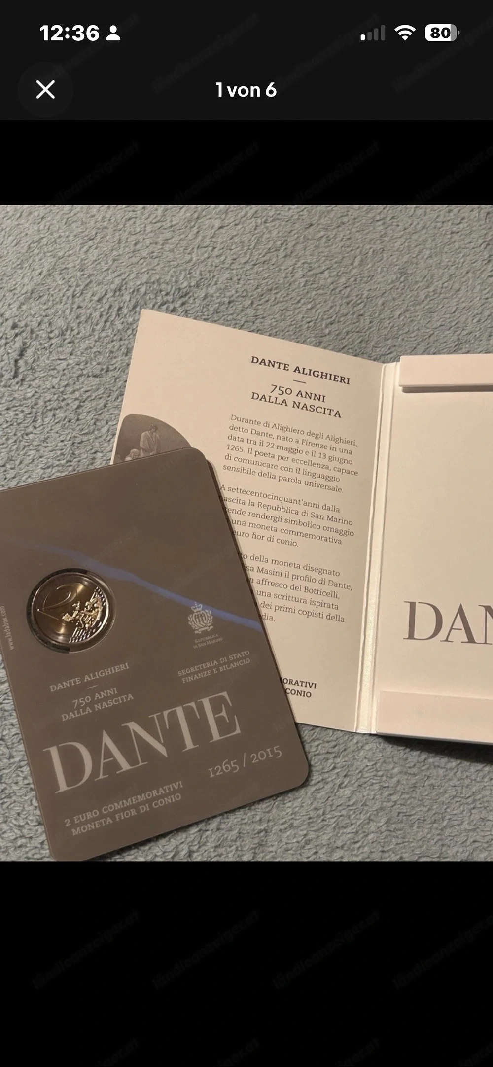 2 Euro San Marino 2015 - Dante Alighieri - Top Zustand im Original Folder OVP