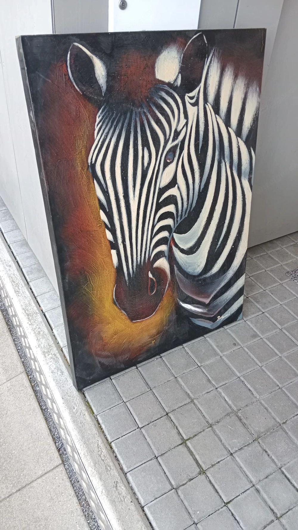 Zebra auf Leinwand