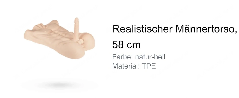 Männlicher Torso - Neu und ungebraucht - Originalverpackt
