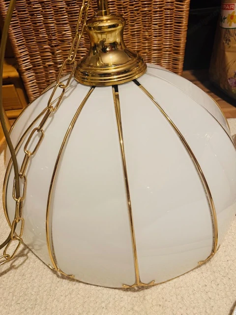 Hängelampen 2 Stk. aus Glas und Messing