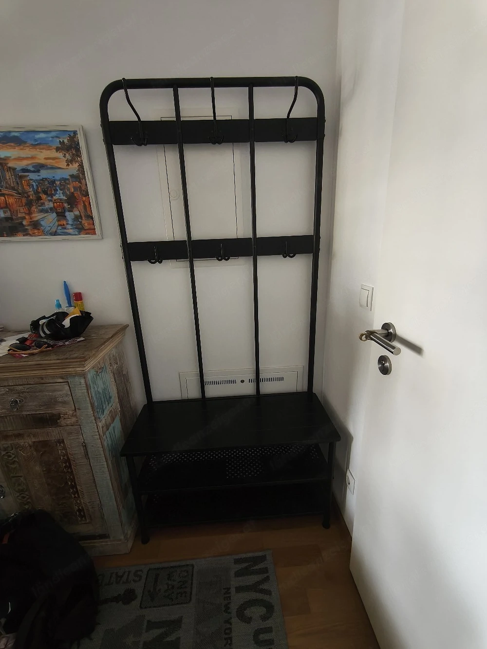 Garderobe mit Sitzbank und 2 Fächern