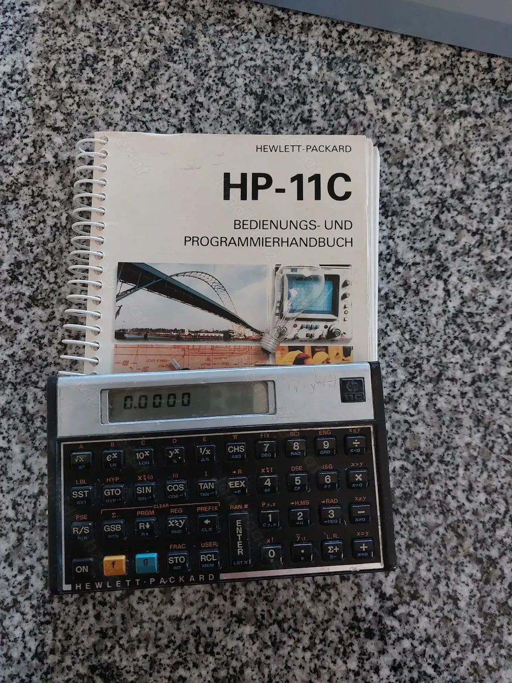 Rarität 1980er Jahre: HP-11C Taschenrechner, inkl. Bedienungsanleitung 