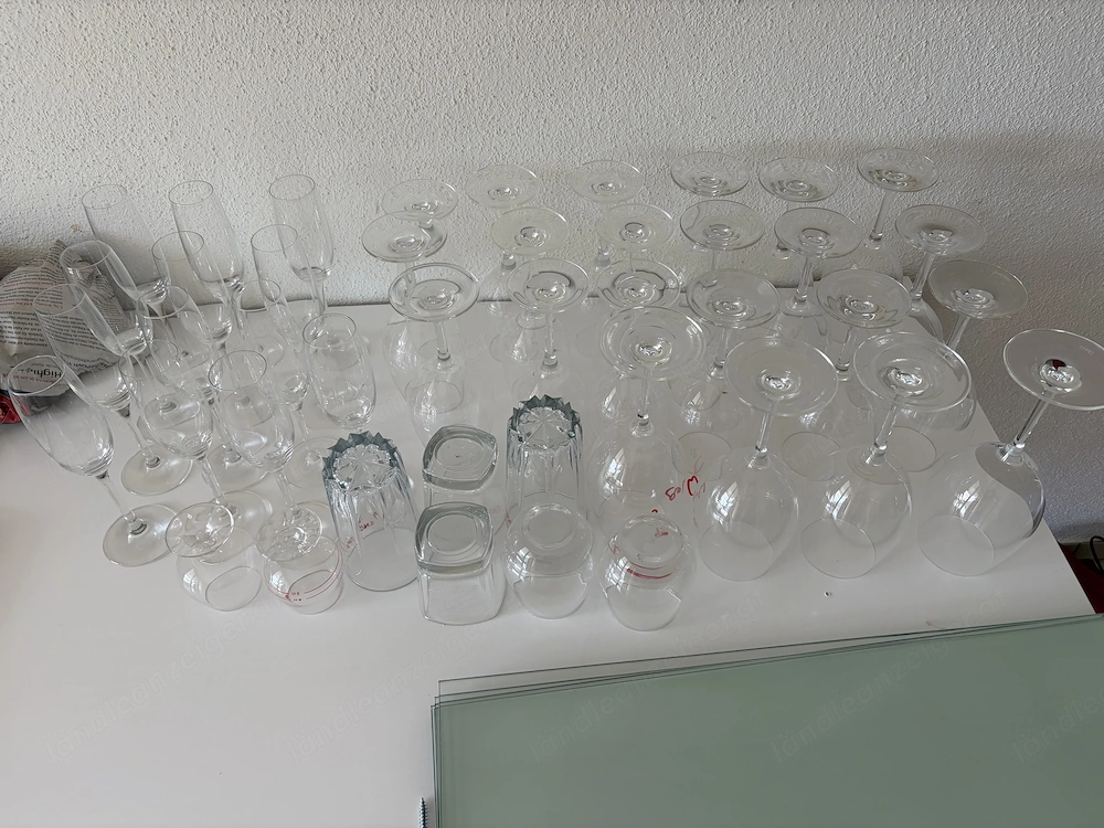 Gläßer verschiedenster art
