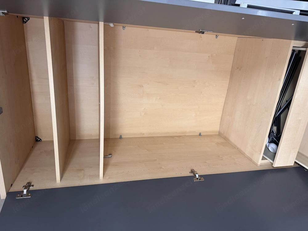 Kleiderschrank 86x60x200 cm   grau Hochglanz & Holz