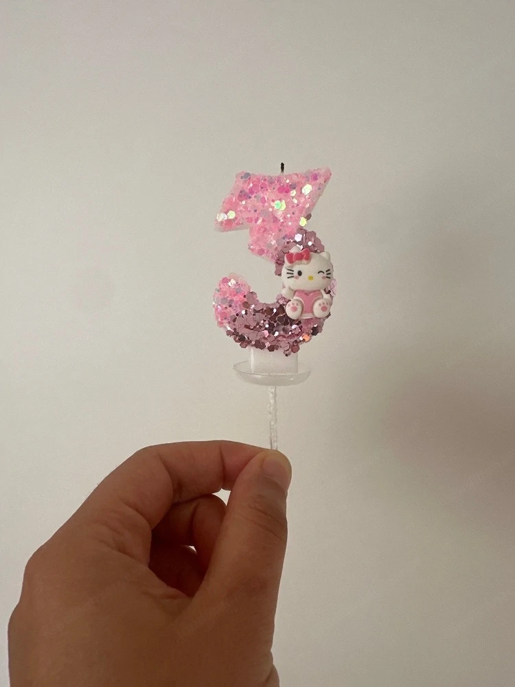 Zahlenkerze 3 Hello Kitty 