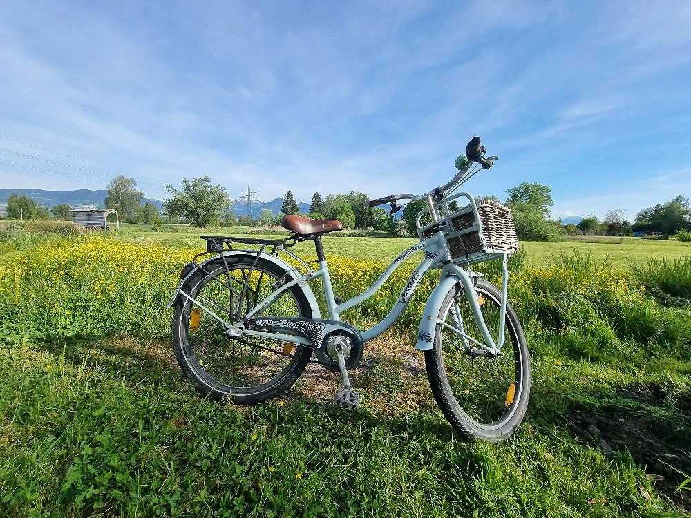 Himmelblaues Fahrrad 
