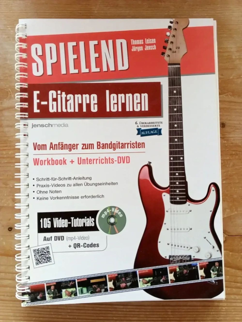 Kompaktkurs "Spielend E-Gitarre lernen" Lehrbuch mit DVD und QR-Code, wie neu