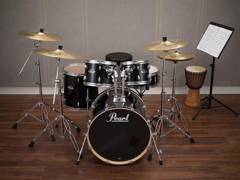 Schlagzeug Pearl schwarz