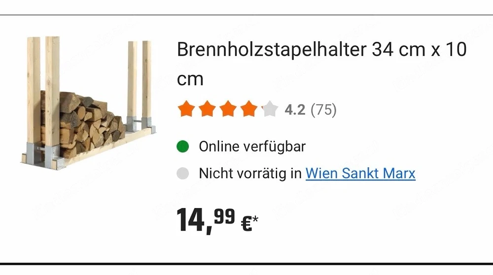 Holzstapelhalter mit 4 Steher
