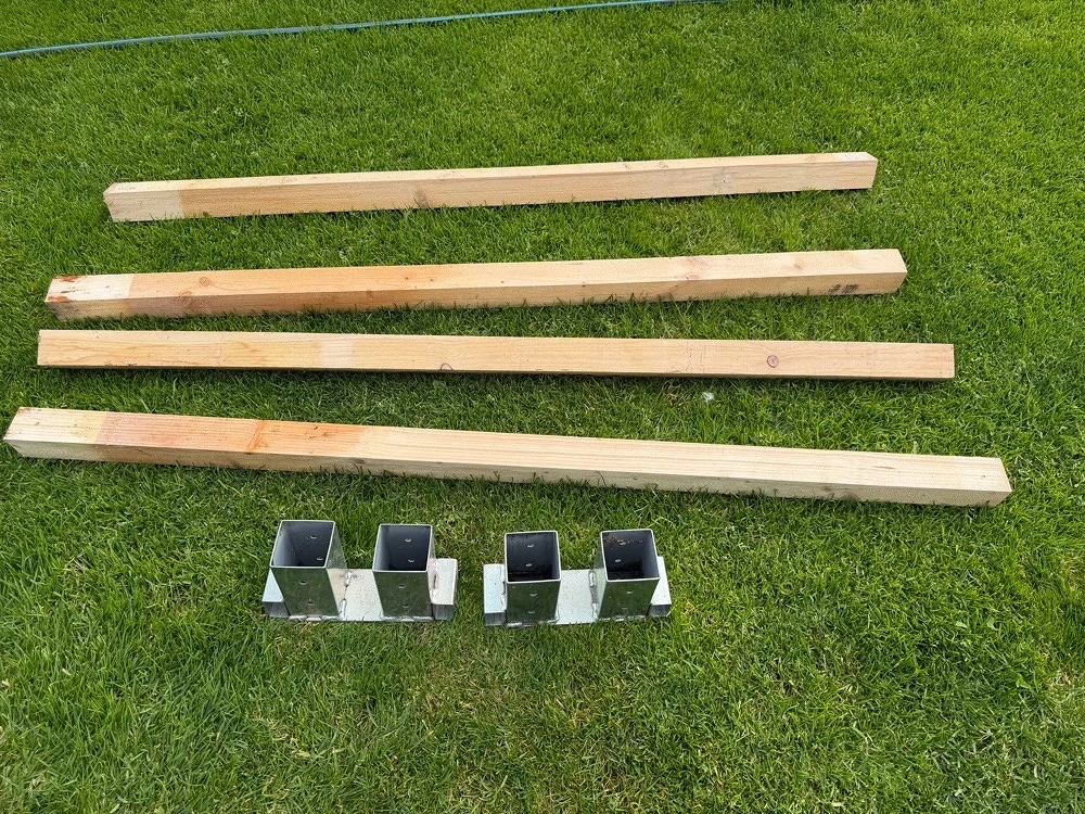 Holzstapelhalter mit 4 Steher