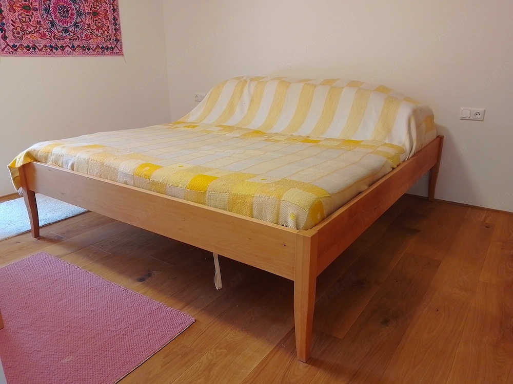 Massivholz Doppelbett 200x200 + 2 Lattenroste + Bio-Matratzen   Neupreis 3100    Top Zustand