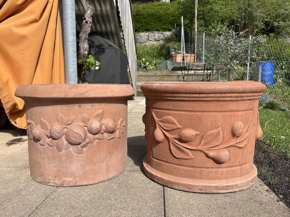 Hochwertige ital. Terra Cotta Töpfe