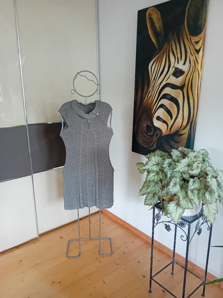Strickkeid silbergrau 
