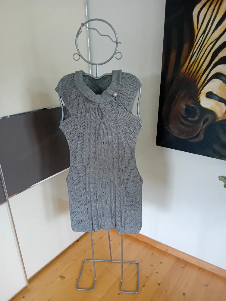 Strickkleid Silbergrau