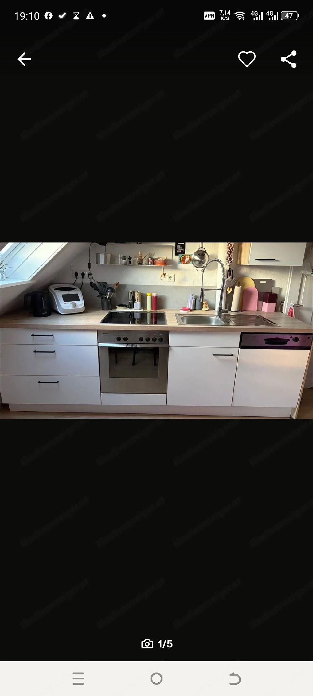 Nobilia Einbauküche Küchenzeile m. Geräten u. Kühlschrank, 2,80 m