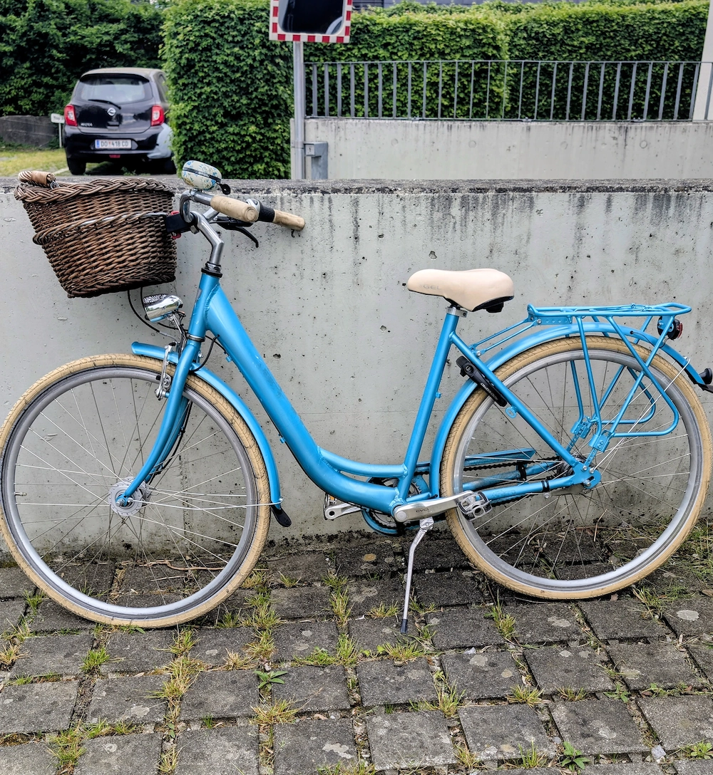 Damenfahrrad, Nabenschaltung, fahrbereit, neue Handgriffe, mit Korb (nicht auf dem Foto)