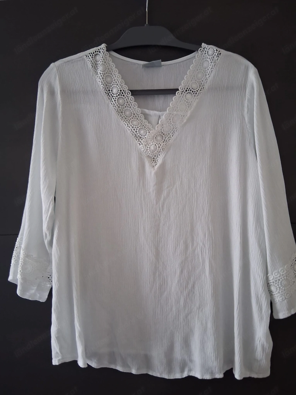Weise Bluse mit spitze 