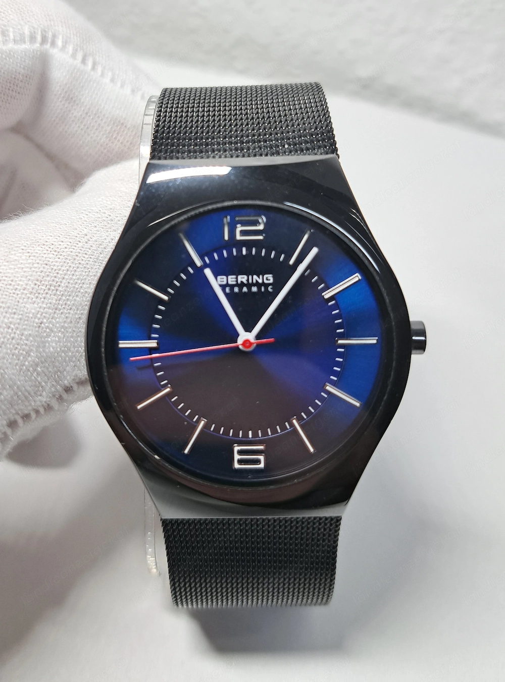 Bering Ceramic Armbanduhr - Saphirglas - Schwarz  Blau - Top Zustand!