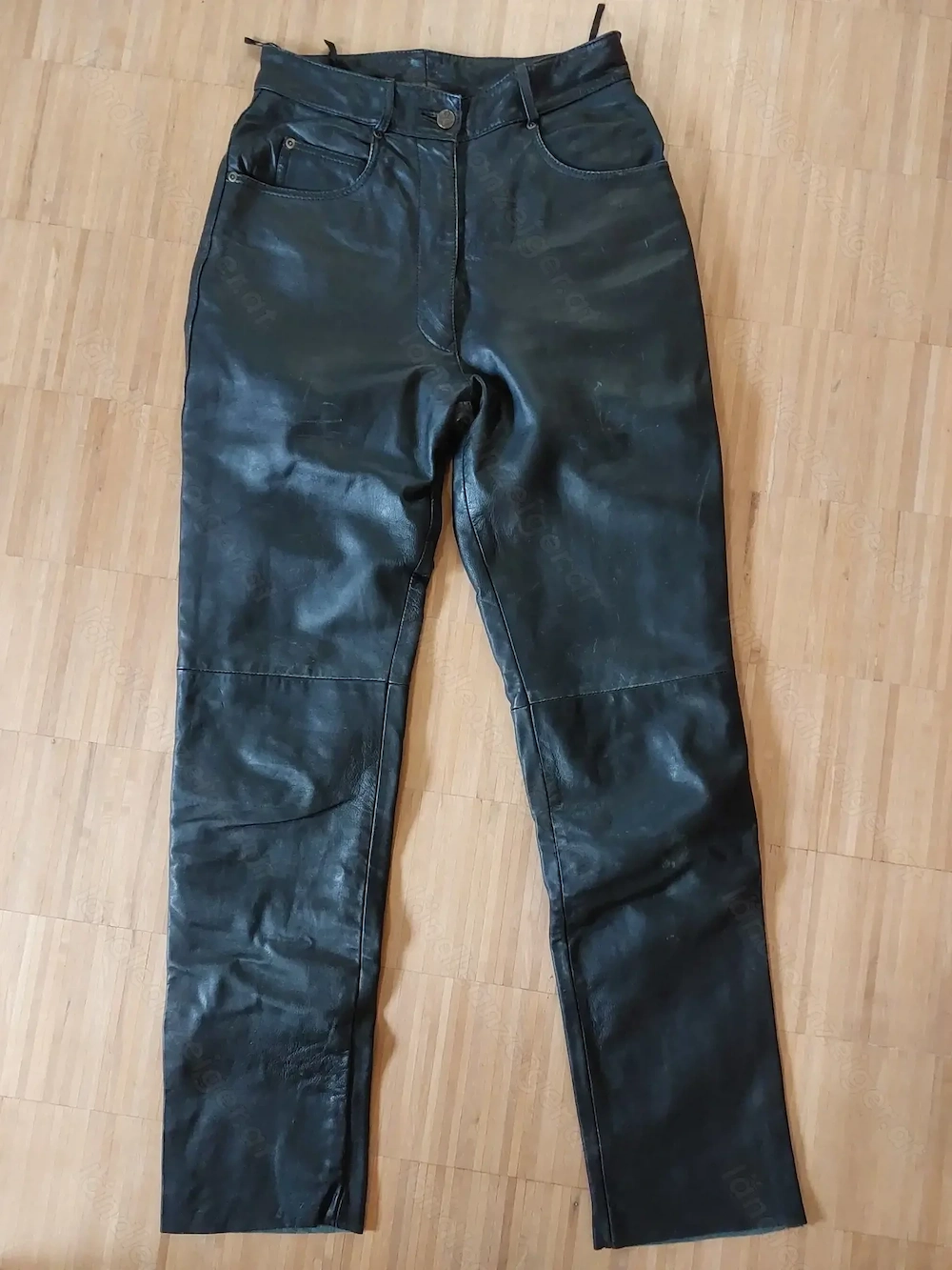 Vintage Lederhose Gr. 38 - high waist - schwarz