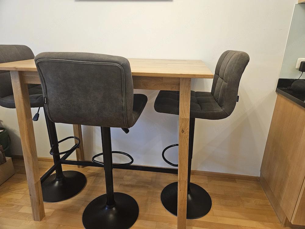 Esstisch (Bartisch) mit 4 Barstühlen