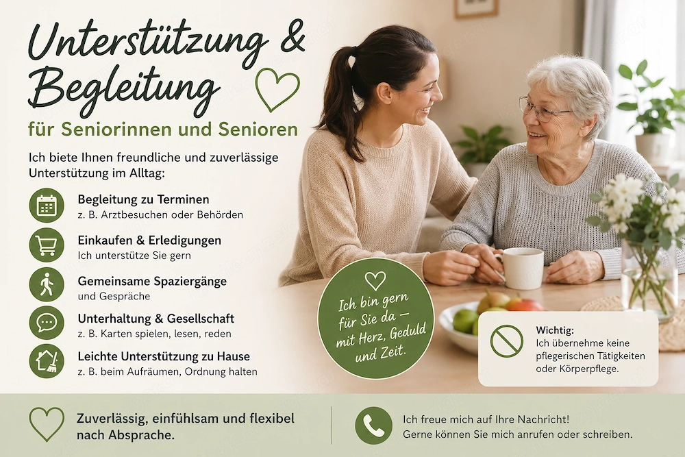 Unterstützung & Begleitung für Seniorinnen und Senioren