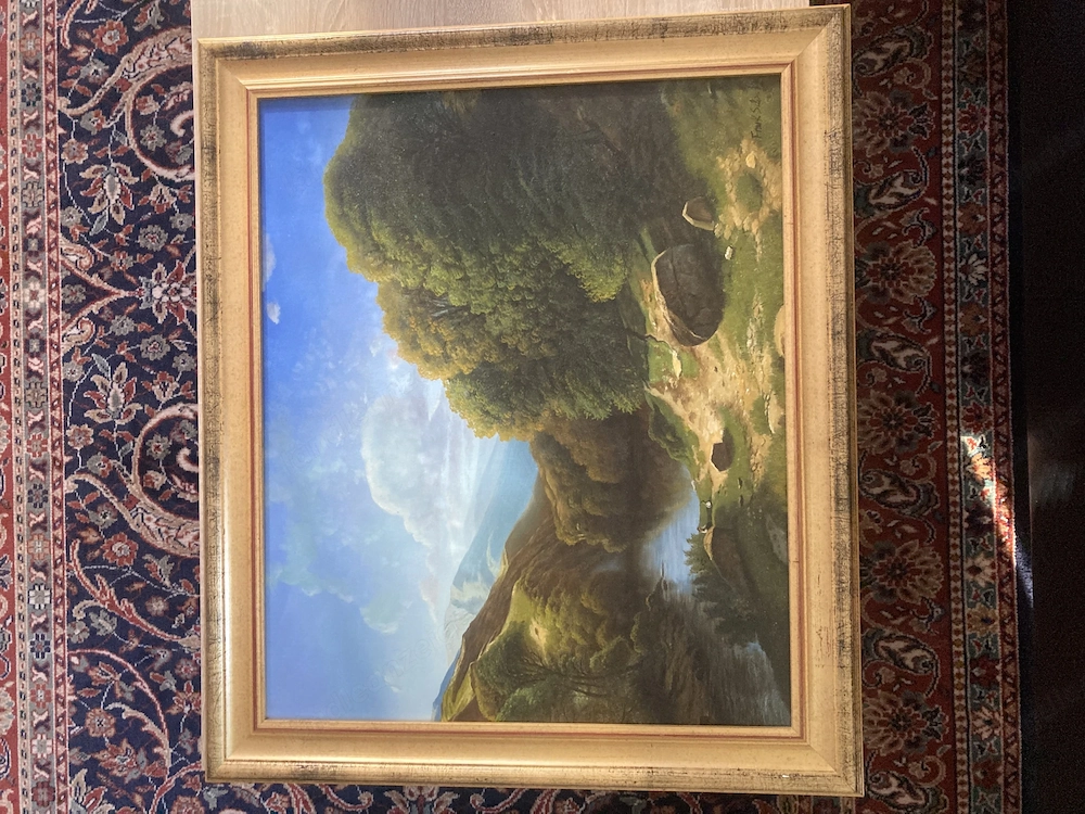 Verkaufe Bilder mit Holzrahmen 