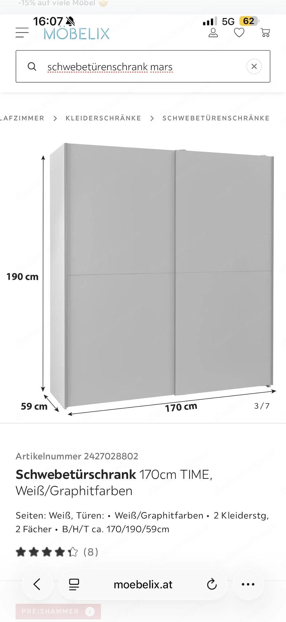 Schwebetürenschrank 