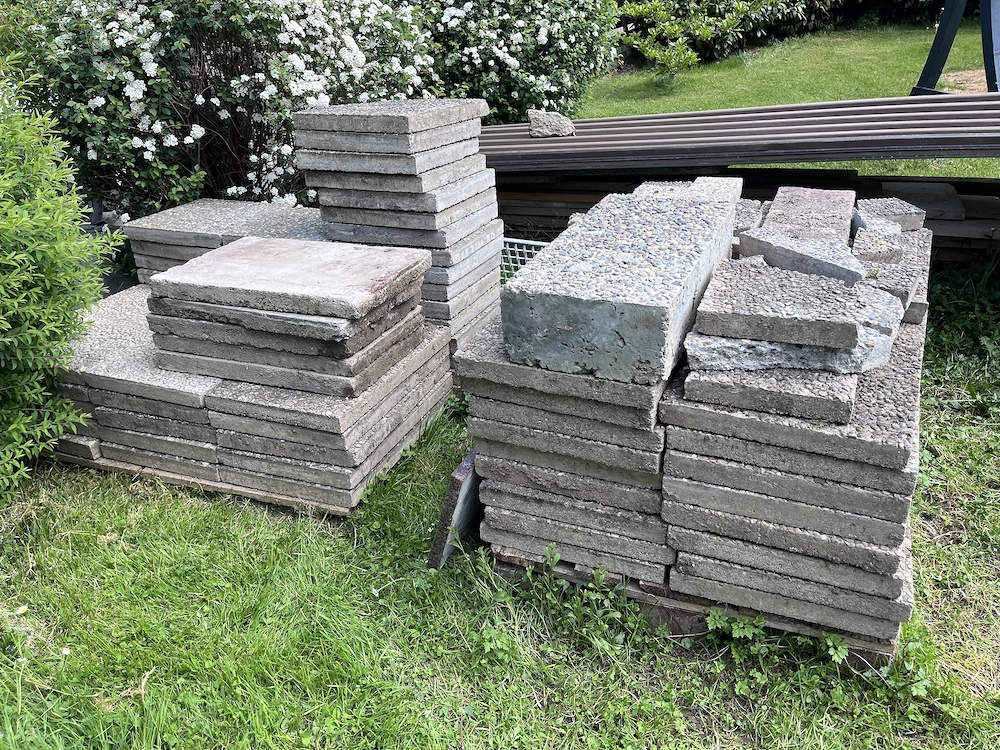 Waschbetonplatten zu verschenken 