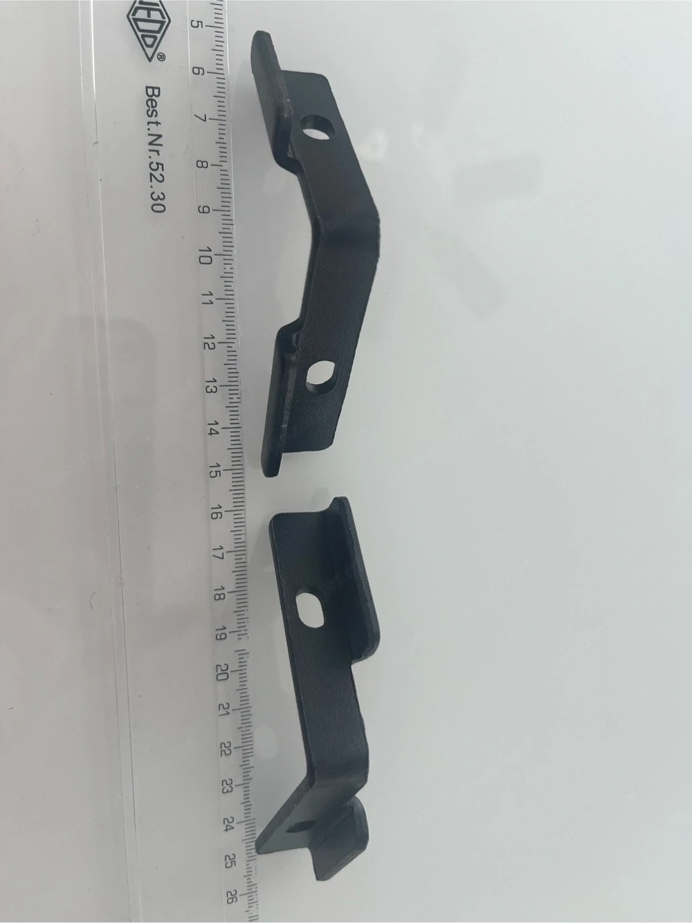 2x Universal L-Halterung   schwarze Winkelhalterung Metall