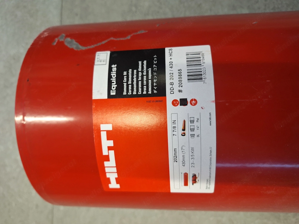 Diamantbohrkrone für Kernbohrgerät Hilti