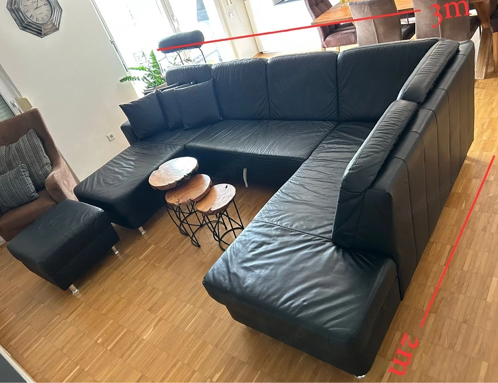 Hochwertige Echtleder Couch