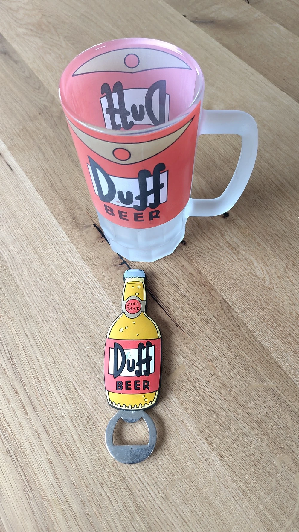 Homer Simpson Duff Bier Krug + Öffner
