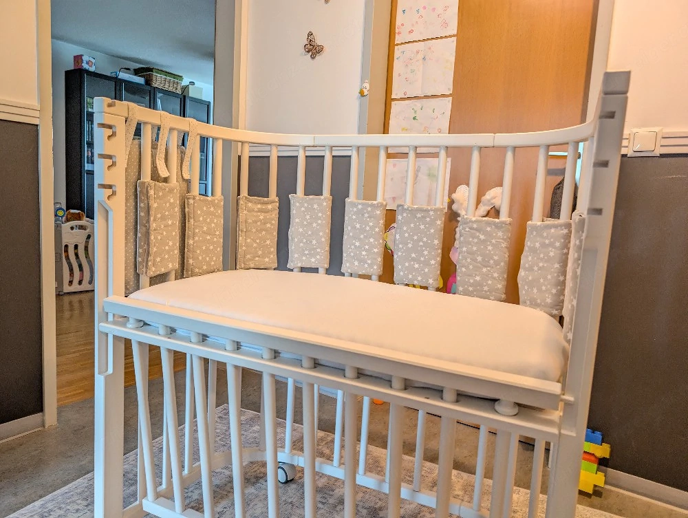 Babybay Boxspring Beistellbett Comfort plus weiß lackiert inkl. Zubehör