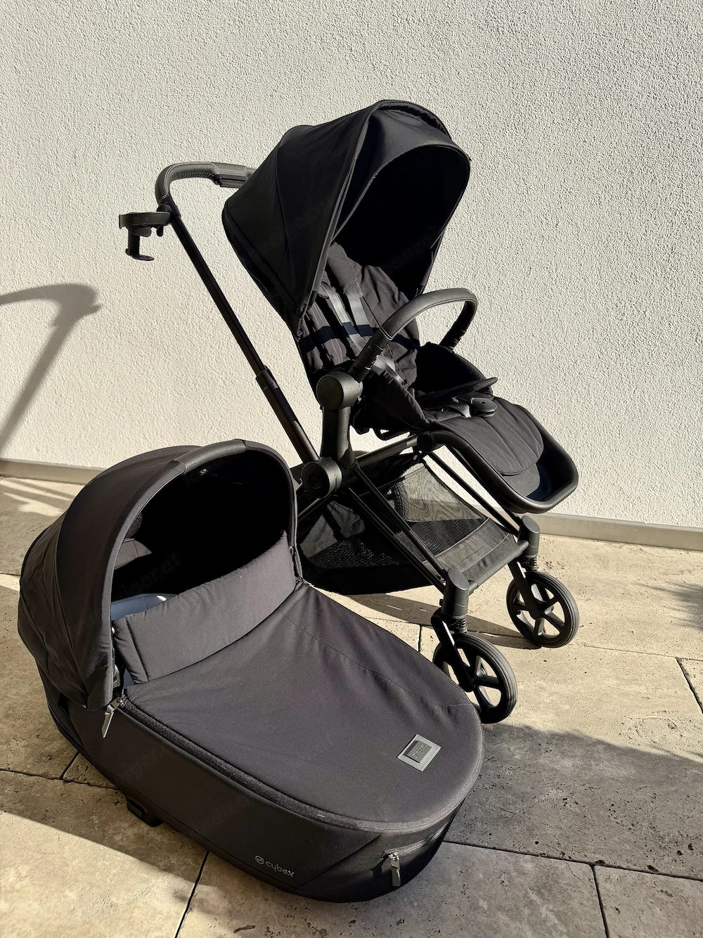 Cybex Priam Platinum Kinderwagen Set   Sepia Black   Matt Black   wie neu