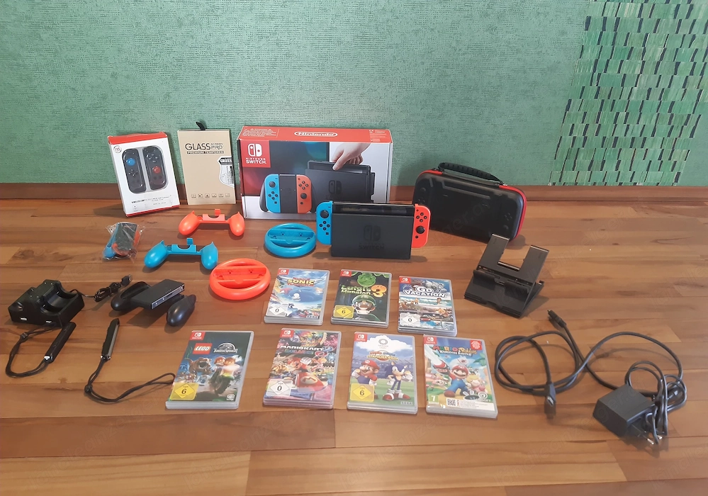 Nintendo Switch Komplett-Set | 4 Controller |7 Spiele| OVP | TOP Zustand
