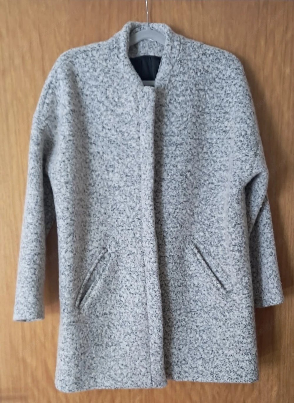Wintermantel wollweiß, grau, NEU, Gr. 44
