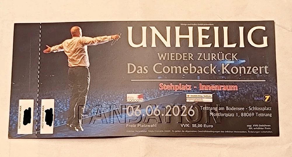 Unheilig - Wieder Zurück, Tettnang